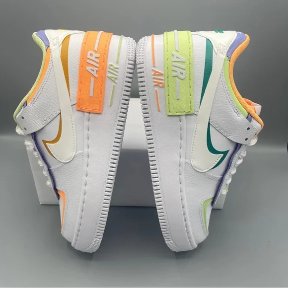 Nike AIR FORCE 1 SHADOW CASUAL SHOES MULTI-COLOR/ WHITE/WOMEN - Picture 12 of 16